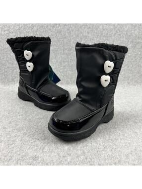 Totes Waterproof Insulated Snow Boots Toddler 7 Winter Pull On Outdoor Black